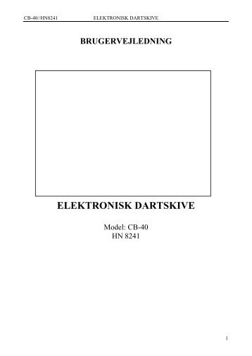 ELEKTRONISK DARTSKIVE - Harald Nyborg