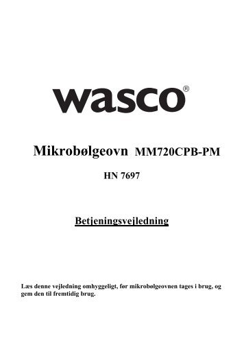 Wasco mikroovn MM720CPB - Harald Nyborg