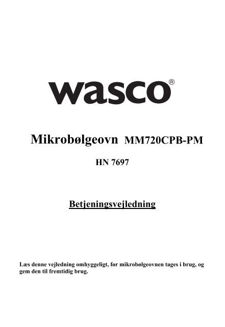 Wasco mikroovn MM720CPB Harald Nyborg