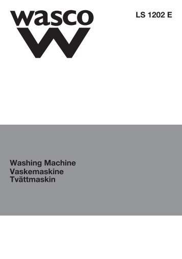 Washing Machine Vaskemaskine Tvättmaskin LS ... - Harald Nyborg