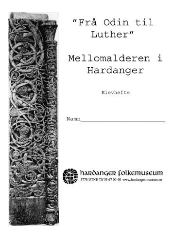 Arbeidshefte - Hardanger og Voss Museum