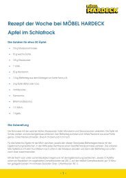 Rezept der Woche bei MÖBEL HARDECK Apfel im Schlafrock