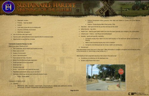 recommended strategies - Hardee County