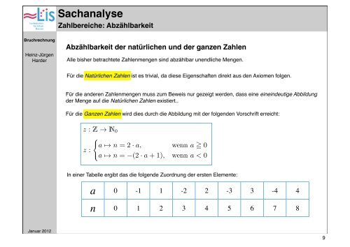 2012-01 Bruchzahlen - Harderweb.de