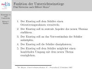 Funktion der Unterrichtseinstiege - Harderweb.de