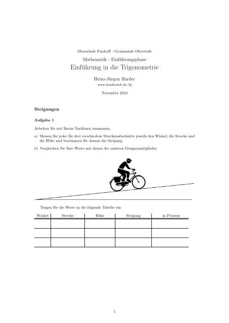 Einführung in die Trigonometrie - Harderweb.de