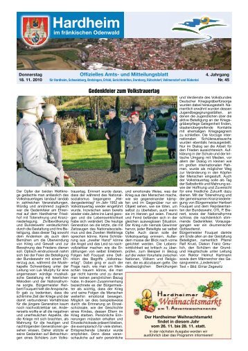 Ausgabe 45-2010 - Gemeinde Hardheim