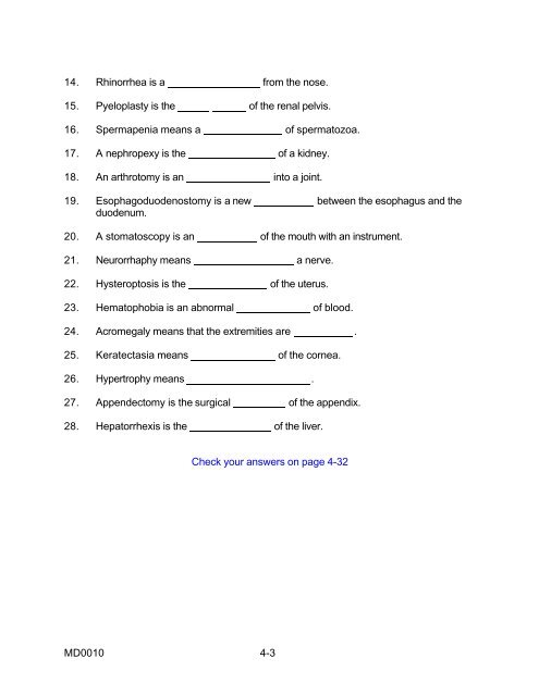 BASIC MEDICAL TERMINOLOGY SUBCOURSE ... - EnglishZone