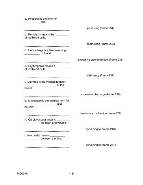 BASIC MEDICAL TERMINOLOGY SUBCOURSE ... - EnglishZone