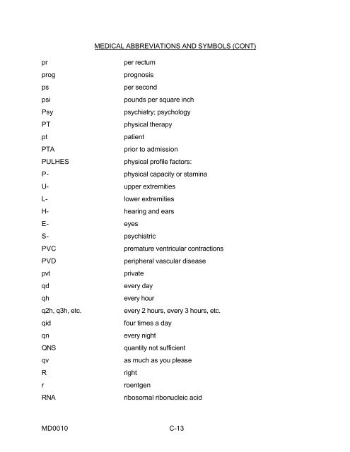 BASIC MEDICAL TERMINOLOGY SUBCOURSE ... - EnglishZone