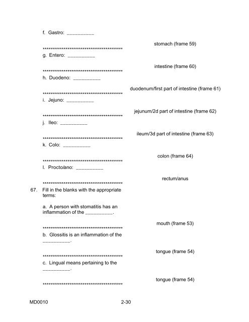 BASIC MEDICAL TERMINOLOGY SUBCOURSE ... - EnglishZone