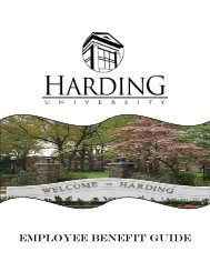 EMPLOYEE BENEFIT GUIDE - Harding University