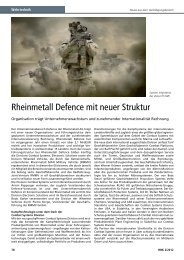 Rheinmetall Defence mit neuer Struktur