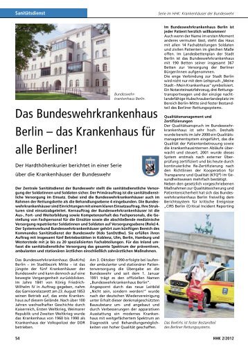 Das Bundeswehrkrankenhaus Berlin – das Krankenhaus für alle ...