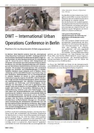 DWT – International Urban Operations Conference in Berlin