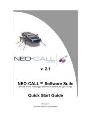 v. 2.1 NEO-CALL? Software Suite Quick Start Guide - Hardstore