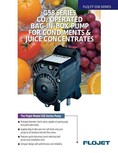 Flojet BIB G58 pump for juices & condiments
