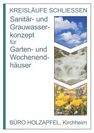 und Grauwasser- konzept Garten- und Wochenend ... - Büro Holzapfel