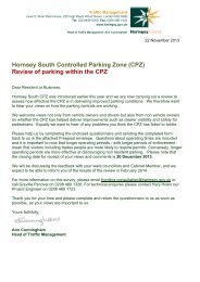 Review of parking within the CPZ