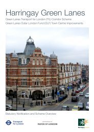 Green Lanes Transport for London (TfL) Corridor ... - Haringey Council