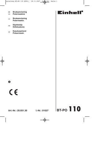 Anleitung BT-PO 110 SPK3:_