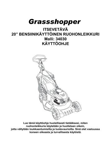Käyttöohje 34030 FI S.pdf - Kauppahuone Harju Oy