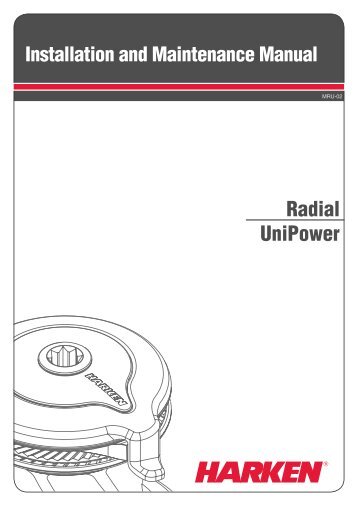 Installation and Maintenance Manual - Harken