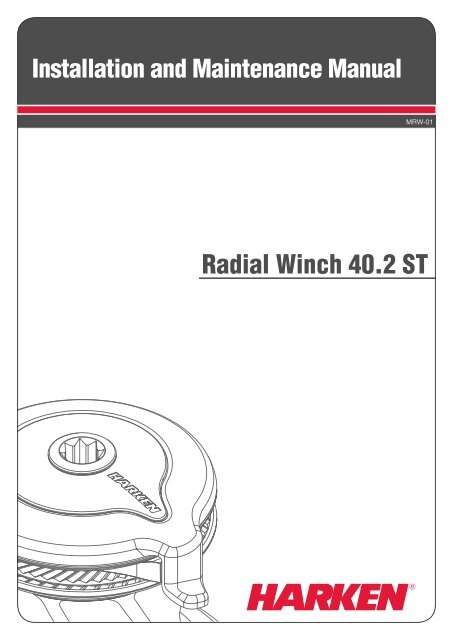 Harken Radial Winch Manual 40ST - Binnacle.com