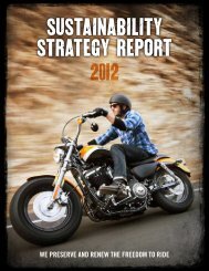 SUSTAINABILITY STRATEGY REPORT 2012 - Harley-Davidson