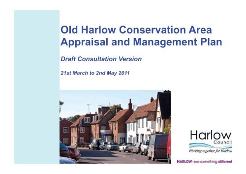 Old Harlow Conservation Area Appraisal and ... - Harlow Council