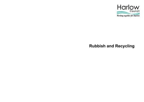 Rubbish and Recycling - Harlow Council