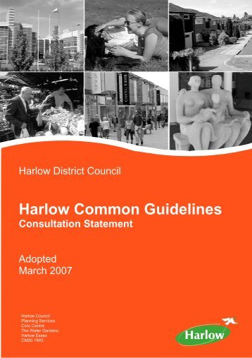 Harlow Common Guidelines Consultation Statement - Harlow Council