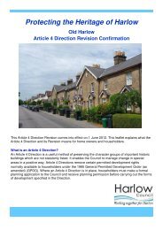 Old Harlow Revised Article 4 Direction ... - Harlow Council