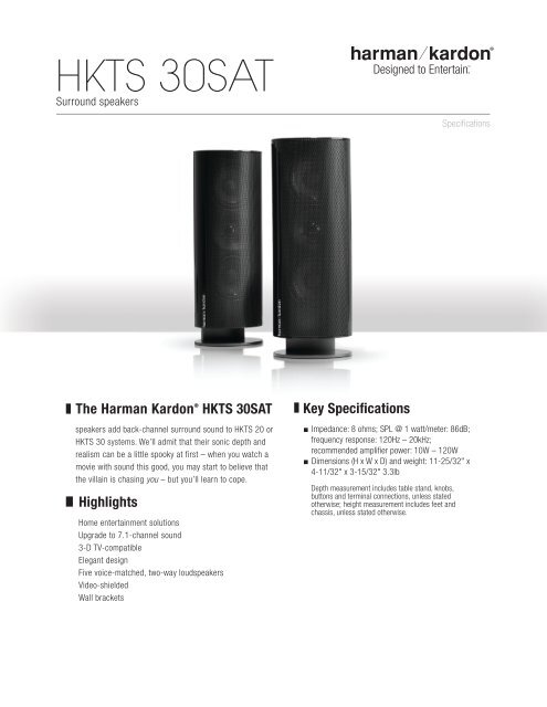 HKTS 30SAT - Harman Kardon