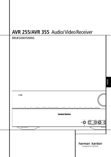 AVR 255/ AVR 355 Audio/VideoReceiver - Harman Kardon