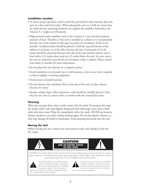 5.1 Amplifier Owner's Manual - Harman Kardon