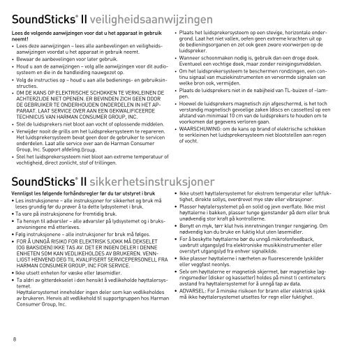 SoundSticks® II Setup Guide - Harman Kardon