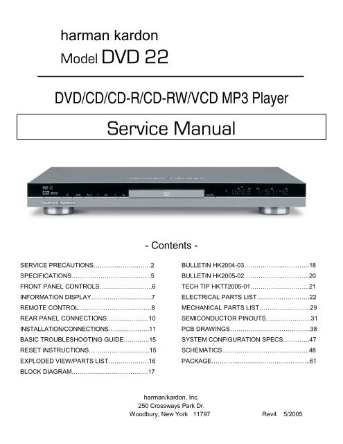 Service Manual - Harman Kardon