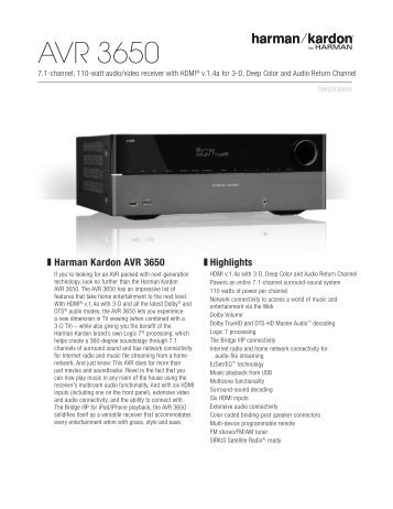 AVR 3650 - Harman Kardon