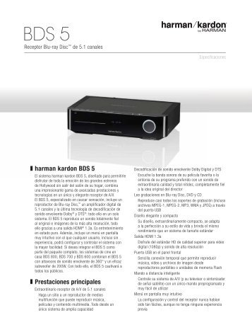 harman kardon BDS 5 Prestaciones principales