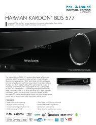 Quick Specs - Harman Kardon