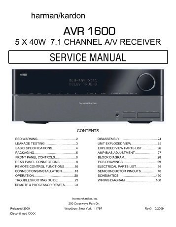 AVR 1600 - Harman Kardon
