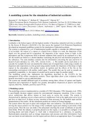 A modelling system for the simulation of industrial accidents