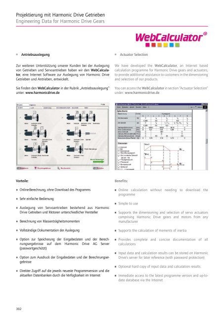 Projektierung mit Harmonic Drive Getrieben Engineering Data for ...