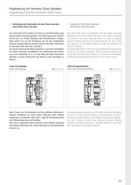 Projektierung mit Harmonic Drive Getrieben Engineering Data for ...