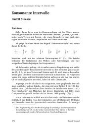 Konsonante Intervalle - Harmonik und Glasperlenspiel