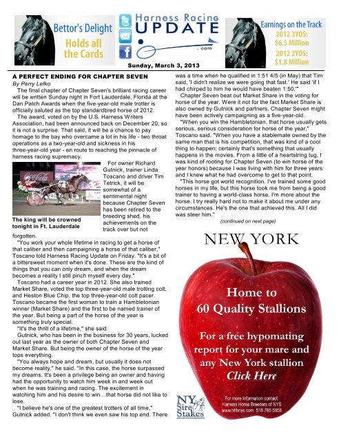 continued on next page - HarnessRacingUpdate.com