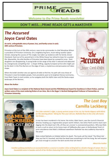 The Accursed Joyce Carol Oates The Lost Boy ... - HarperCollins NZ