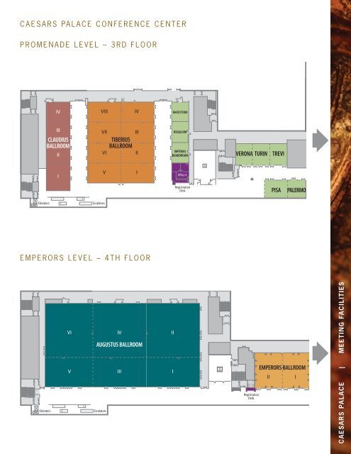 Caesars PalaCe ConferenCe Center Promenade level – 3rd floor