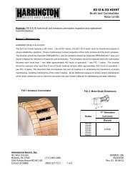 EDII & III Hoist Brush and Commutator Wear Limits - Harrington ...